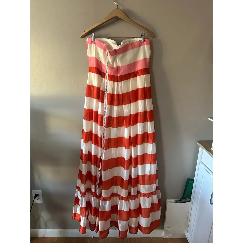 Mac Duggal Strapless Organza Maxi Dress Size 10 NEW WITH TAGS - Picture 6 of 8